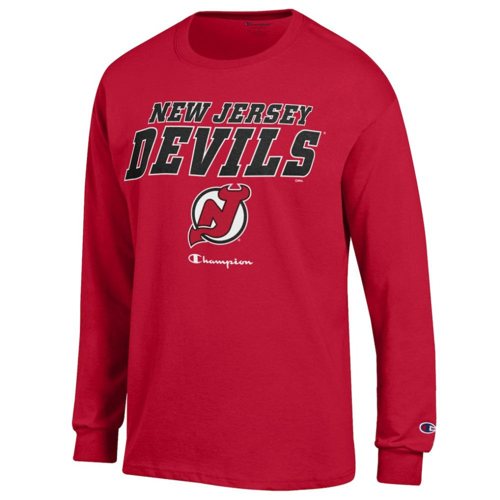 New Jersey Devils Champion Long-Sleeve Jersey T-Shirt Red