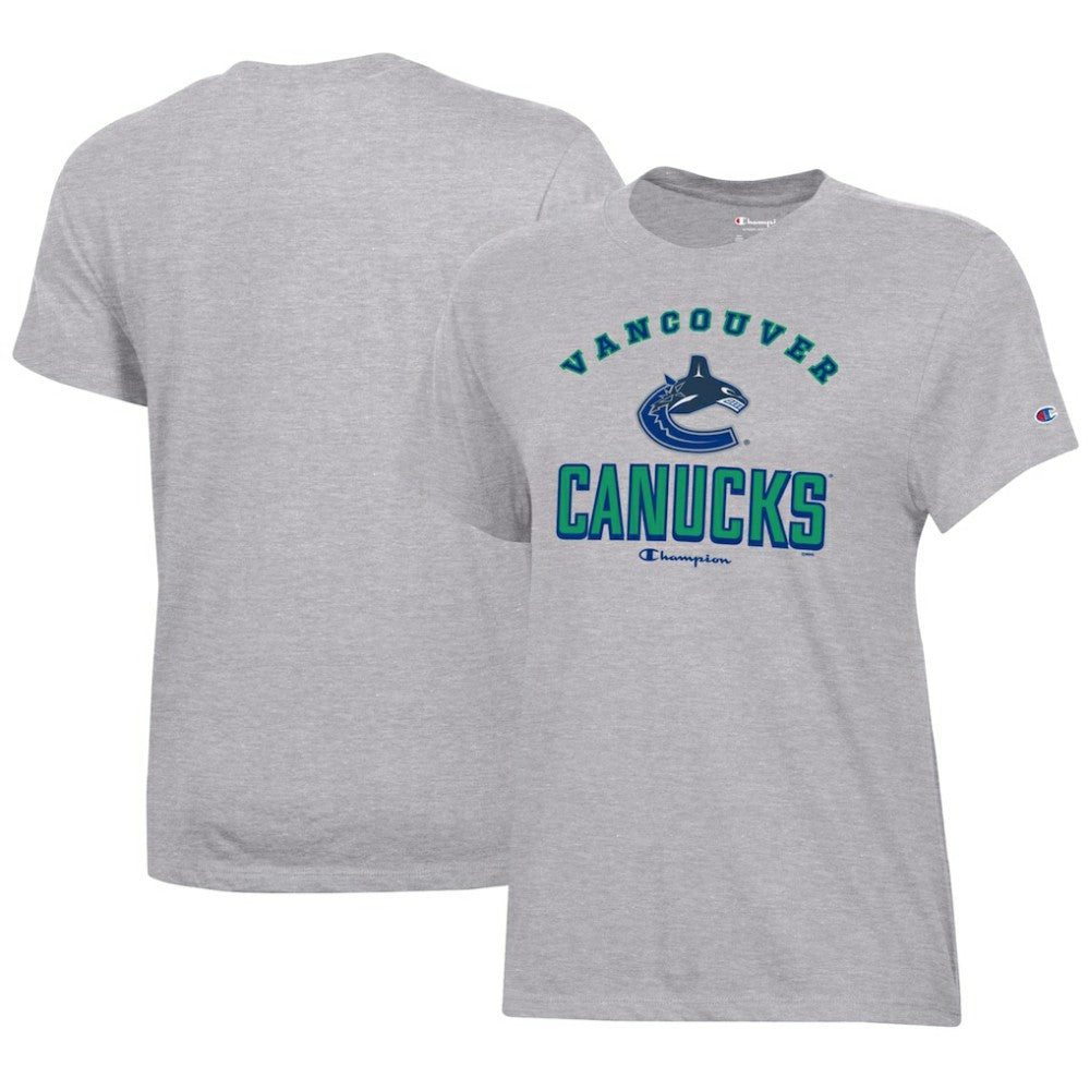 Vancouver Canucks Champion Women's Core T-Shirt Heather Gray