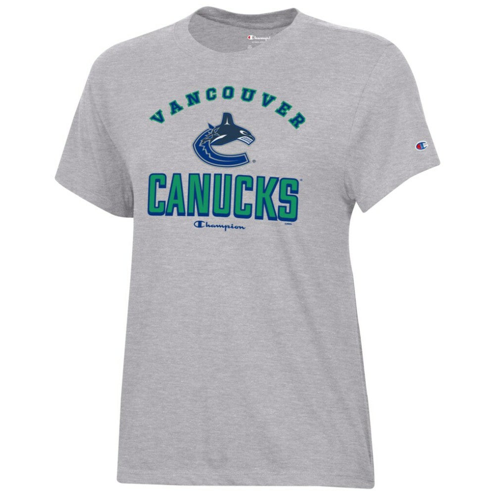 Vancouver Canucks Champion Women's Core T-Shirt Heather Gray