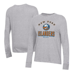 New York Islanders Champion Women's Core Long Sleeve T-Shirt Heather Gray
