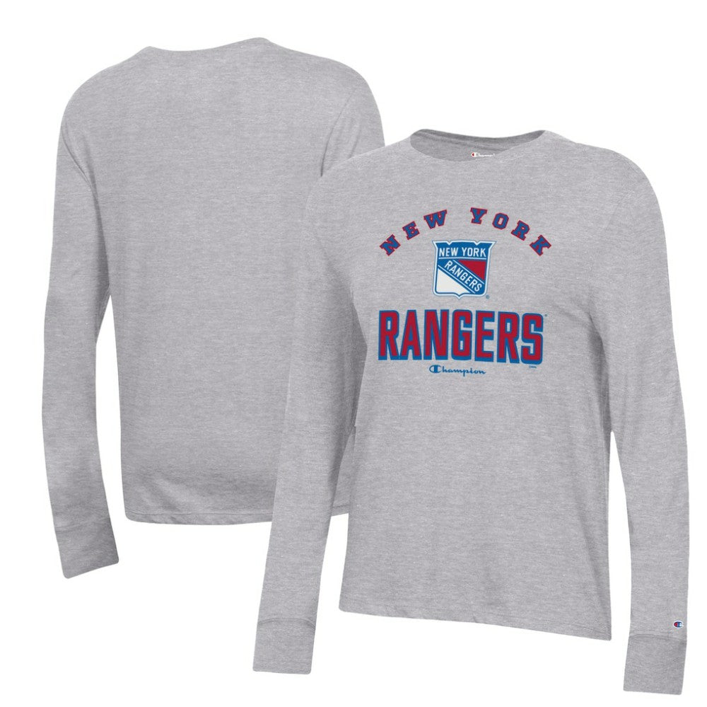 New York Rangers Champion Women's Core Long Sleeve T-Shirt Heather Gray
