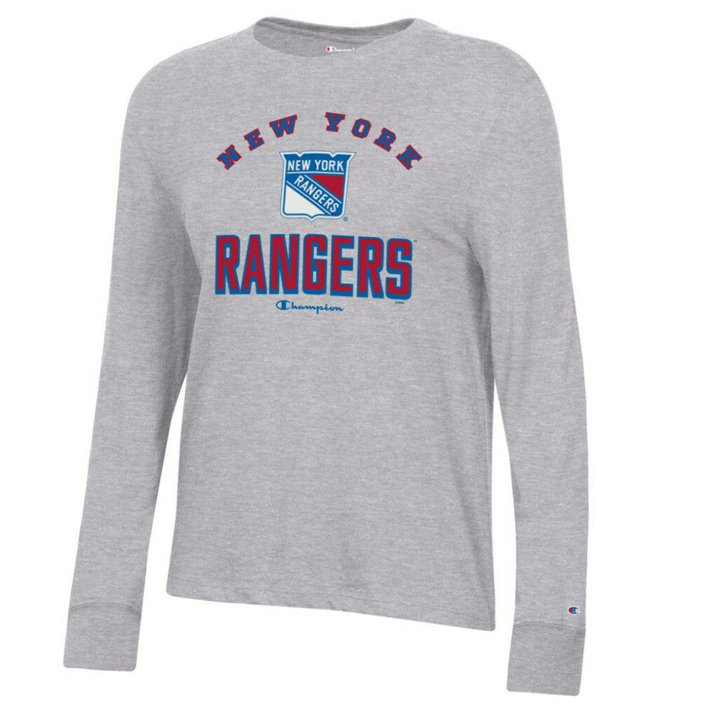 New York Rangers Champion Women's Core Long Sleeve T-Shirt Heather Gray