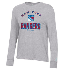 New York Rangers Champion Women's Core Long Sleeve T-Shirt Heather Gray