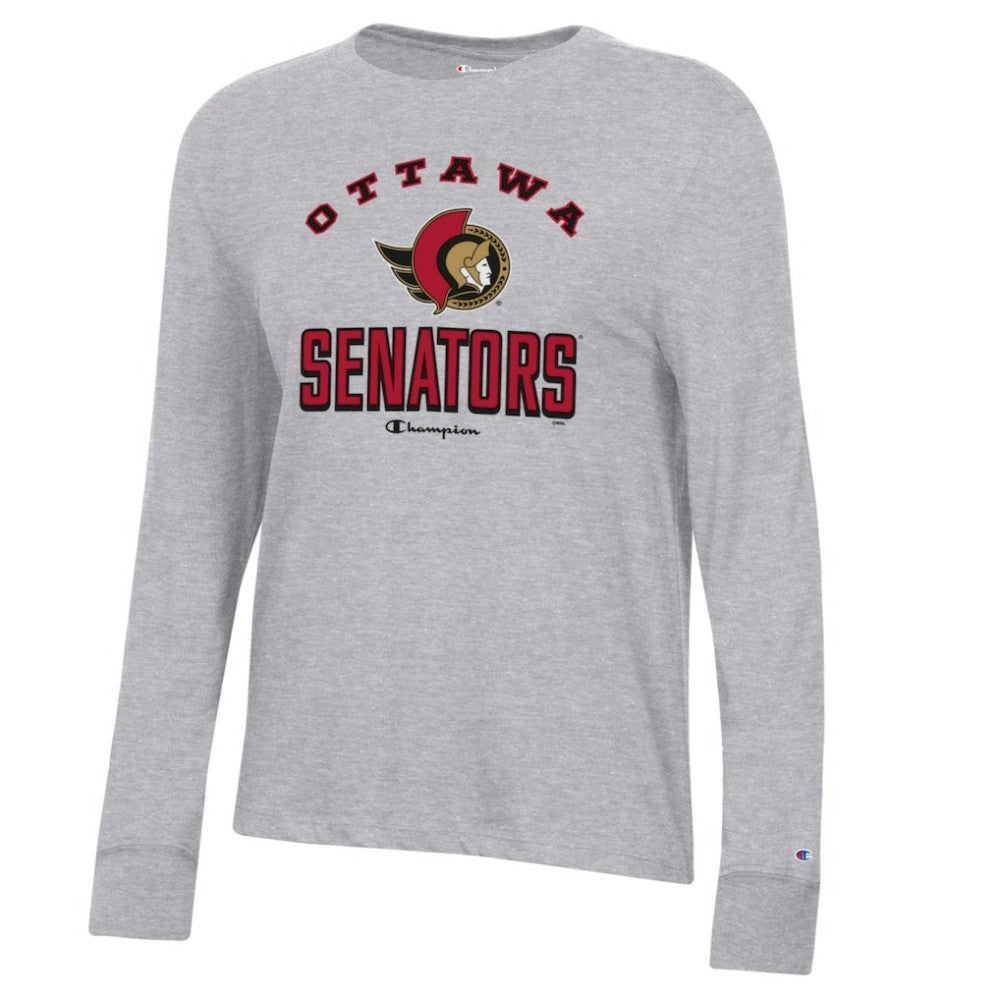 Ottawa Senators Champion Women's Core Long Sleeve T-Shirt Heather Gray