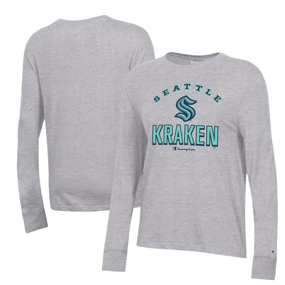 Seattle Kraken Champion Women's Core Long Sleeve T-Shirt Heather Gray