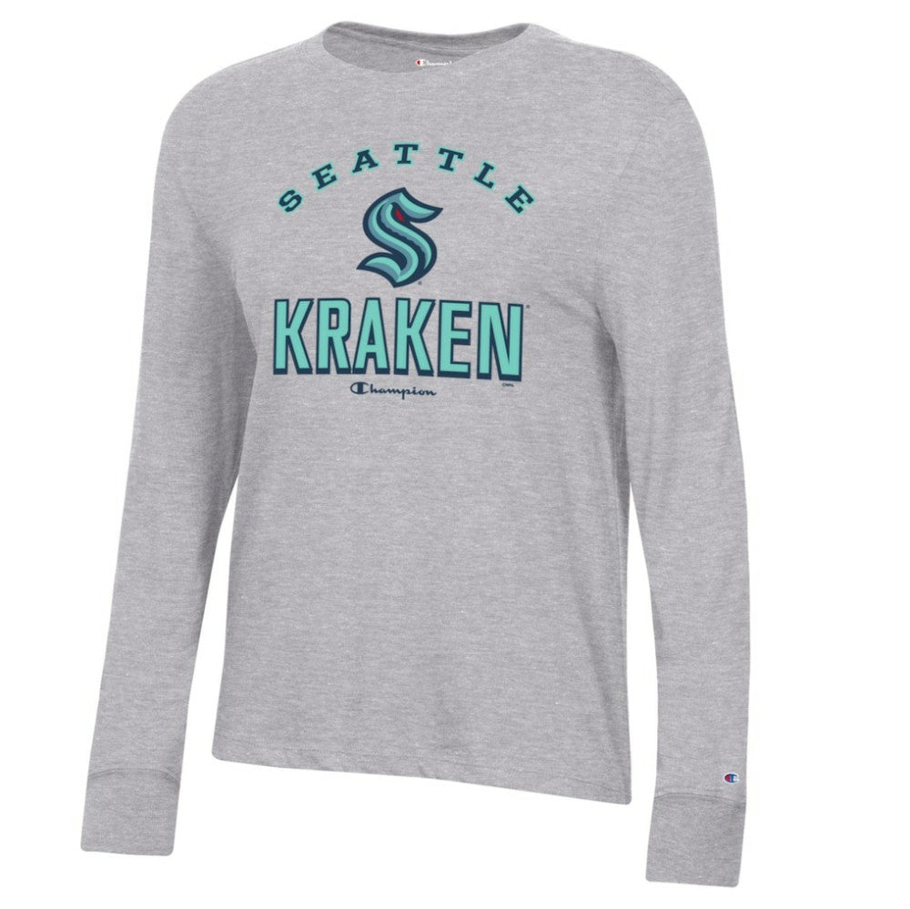 Seattle Kraken Champion Women's Core Long Sleeve T-Shirt Heather Gray