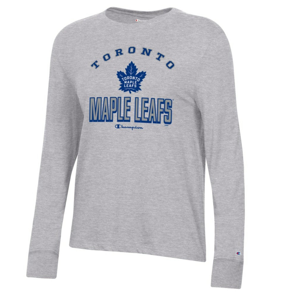 Toronto Maple Leafs Champion Women's Core Long Sleeve T-Shirt Heather Gray