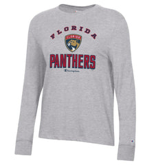 Florida Panthers Champion Women's Core Long Sleeve T-Shirt Heather Gray