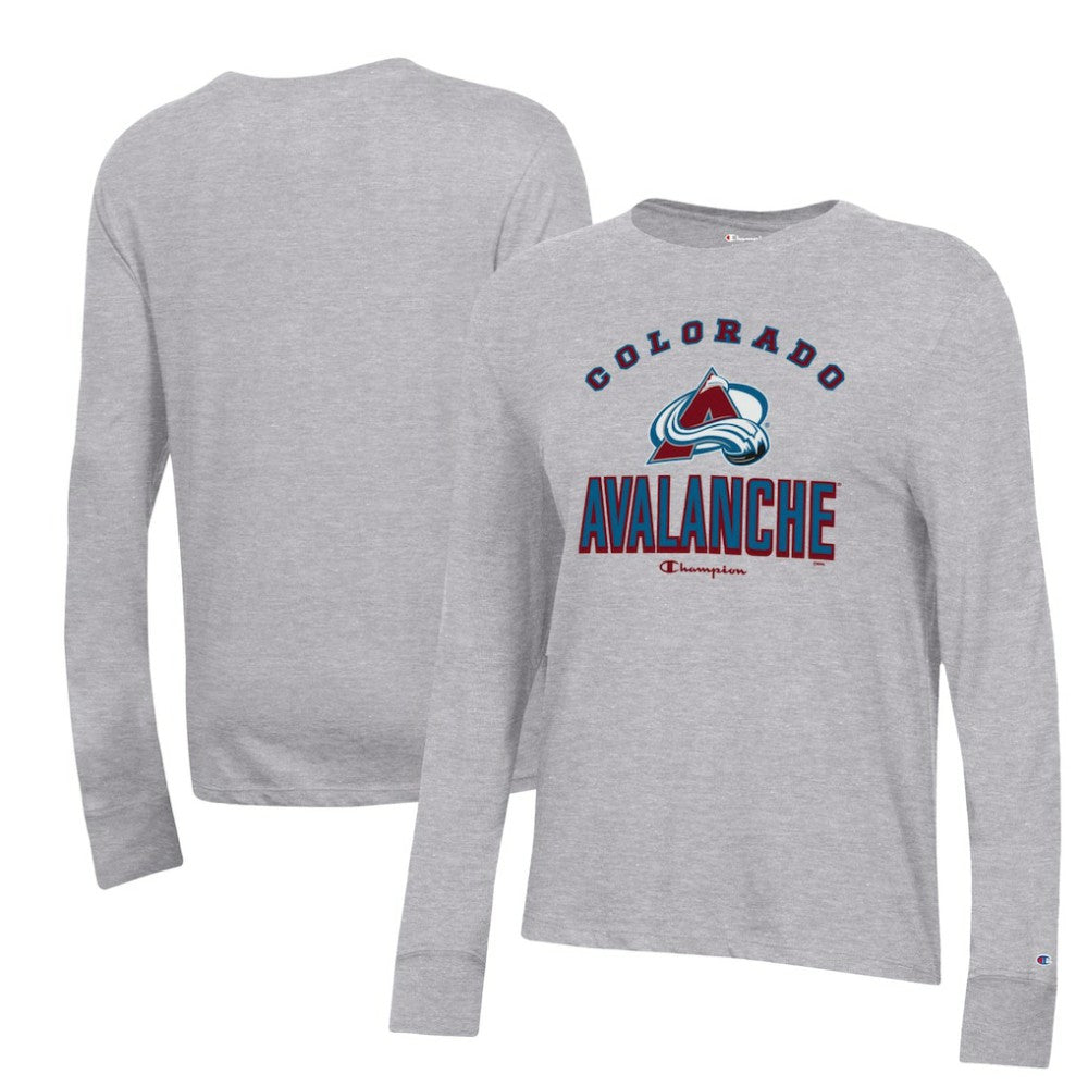 Colorado Avalanche Champion Women's Core Long Sleeve T-Shirt Heather Gray