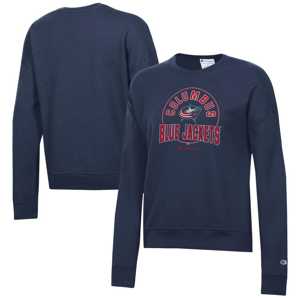Columbus Blue Jackets Champion Women's Powerblend Pullover Sweatshirt Navy