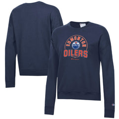 Edmonton Oilers Champion Women's Powerblend Pullover Sweatshirt Navy