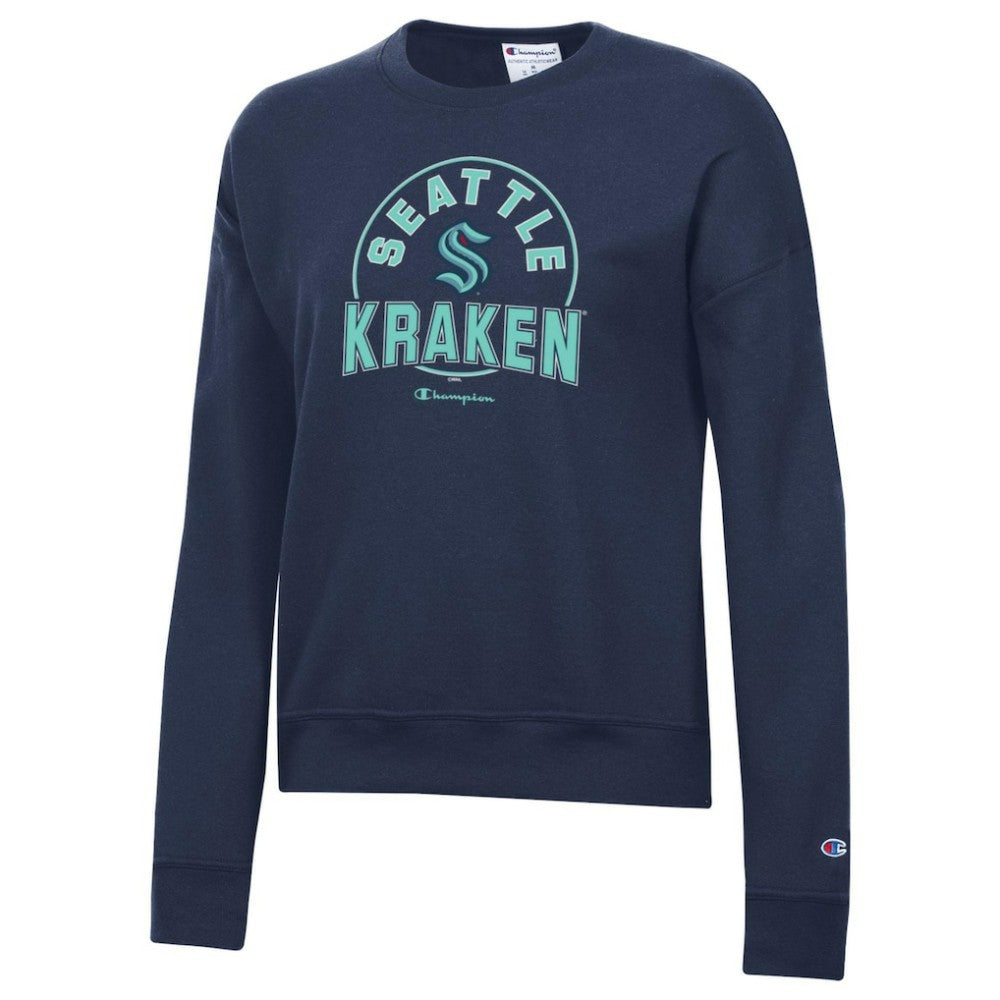 Seattle Kraken Champion Women's Powerblend Pullover Sweatshirt Deep Sea Blue