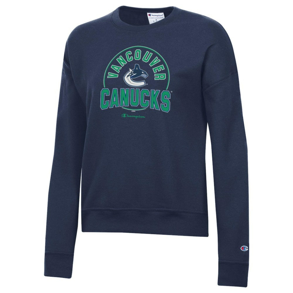 Vancouver Canucks Champion Women's Powerblend Pullover Sweatshirt Navy