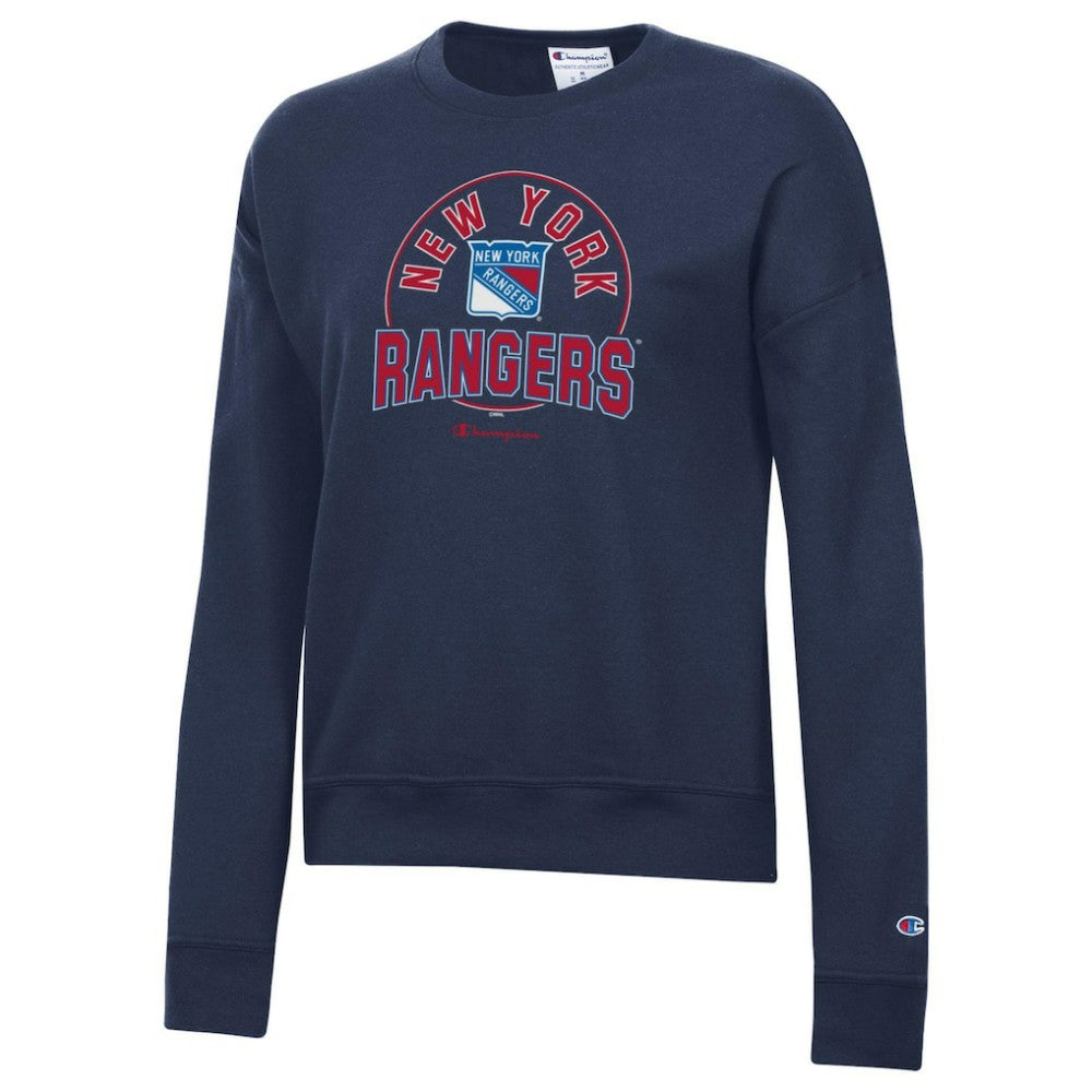New York Rangers Champion Women's Powerblend Pullover Sweatshirt Navy