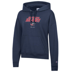 Columbus Blue Jackets Champion Women's Powerblend Fleece Pullover Hoodie Navy