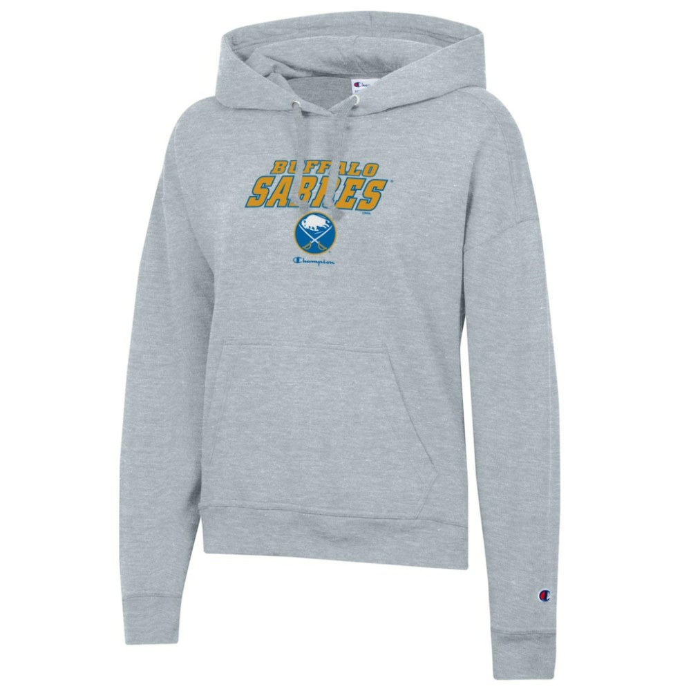 Buffalo Sabres Champion Women's Powerblend Fleece Pullover Hoodie Gray