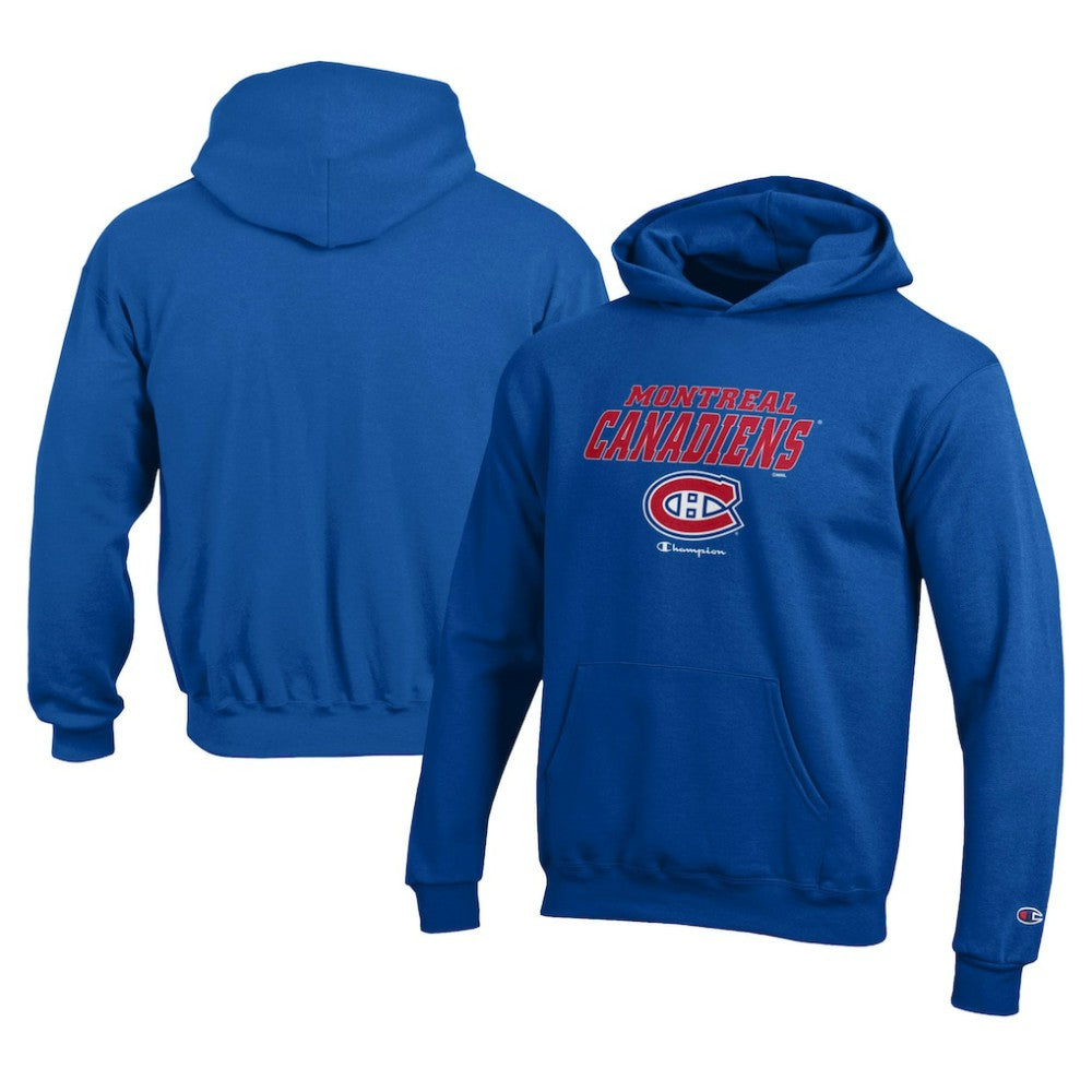 Montreal Canadiens Champion Youth Eco Powerblend Pullover Hoodie Royal