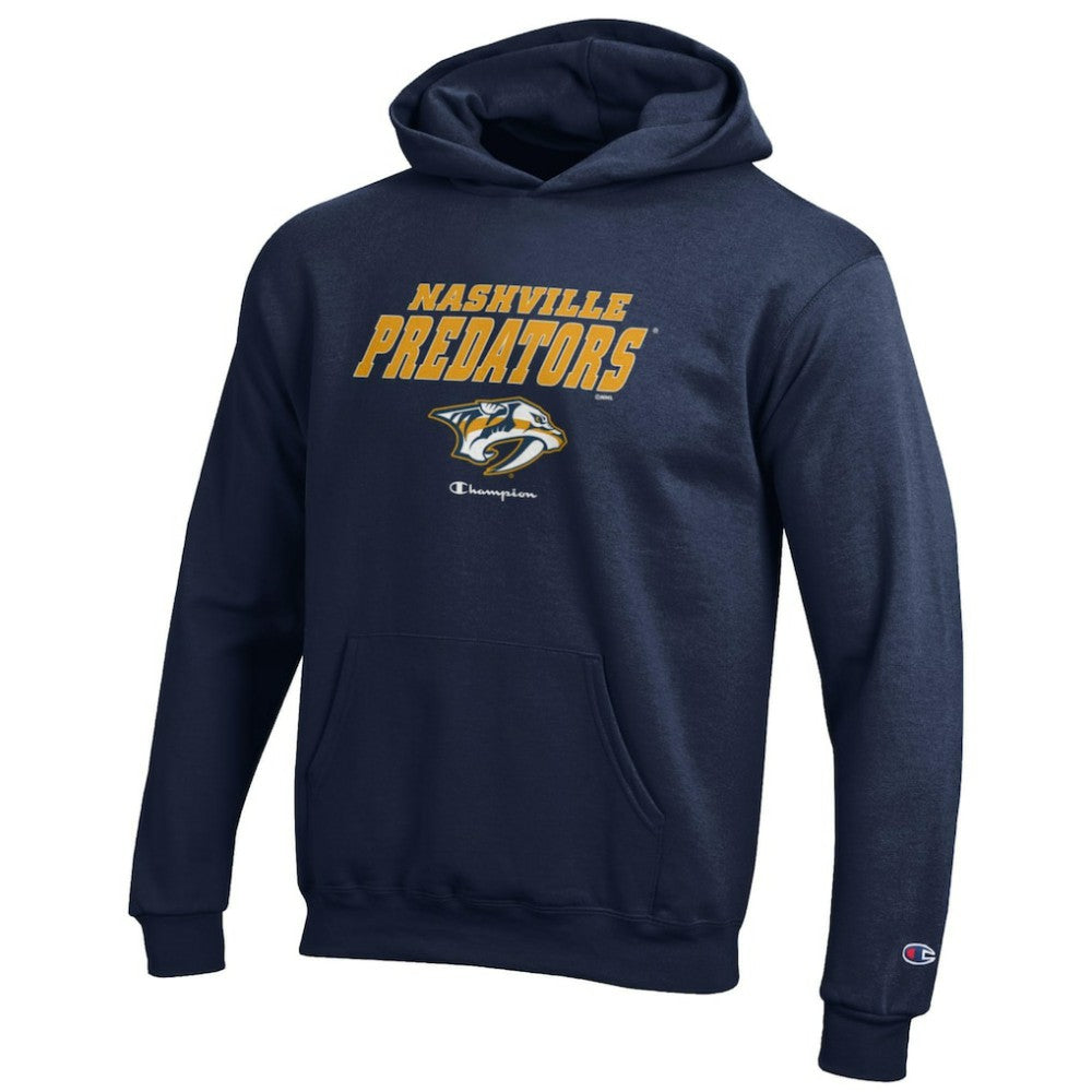 Nashville Predators Champion Youth Eco Powerblend Pullover Hoodie Navy