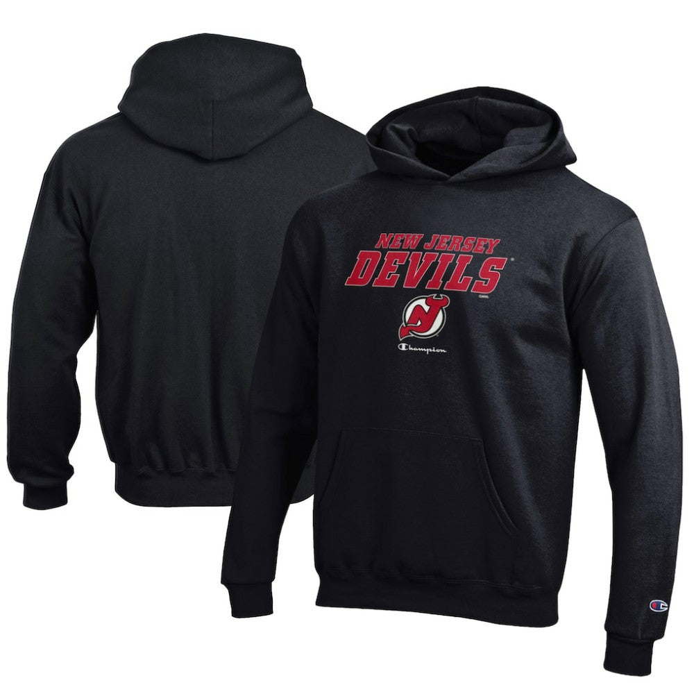 New Jersey Devils Champion Youth Eco Powerblend Pullover Hoodie Black