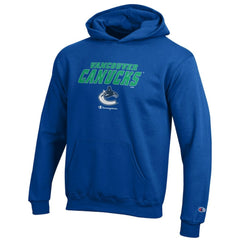 Vancouver Canucks Champion Youth Eco Powerblend Pullover Hoodie Royal