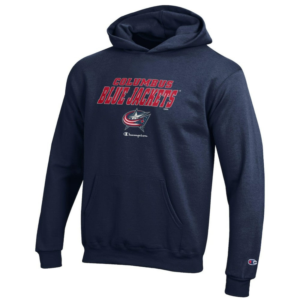Columbus Blue Jackets Champion Youth Eco Powerblend Pullover Hoodie Navy