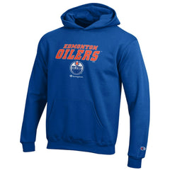 Edmonton Oilers Champion Youth Eco Powerblend Pullover Hoodie Royal