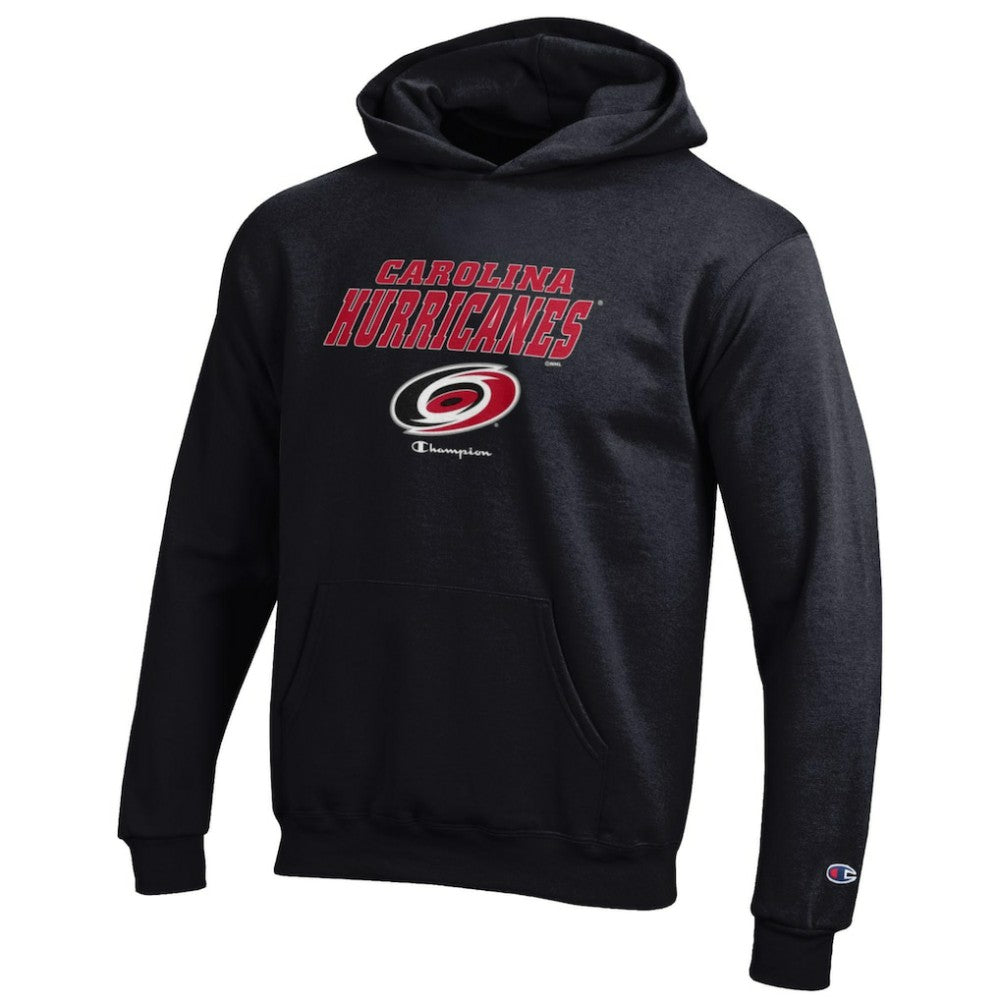Carolina Hurricanes Champion Youth Eco Powerblend Pullover Hoodie Black