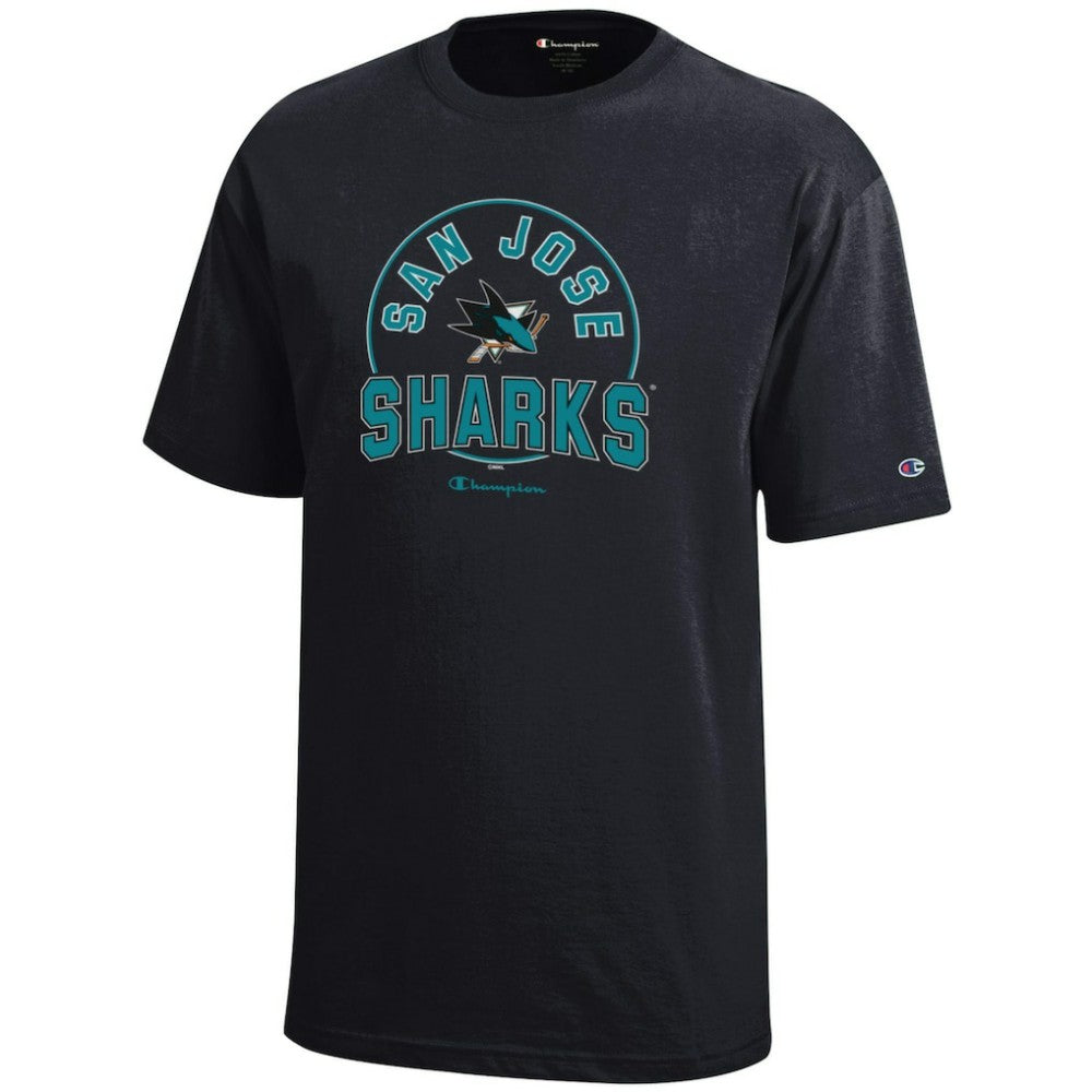 San Jose Sharks Champion Youth Jersey T-Shirt Black