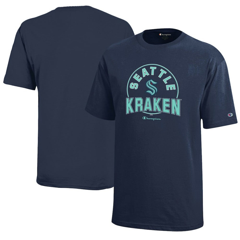 Seattle Kraken Champion Youth Jersey T-Shirt Deep Sea Blue