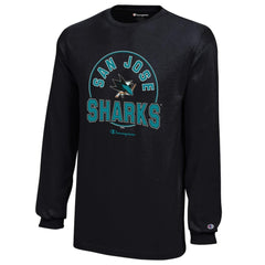 San Jose Sharks Champion Youth Long-Sleeve Jersey T-Shirt Black