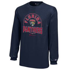 Florida Panthers Champion Youth Long-Sleeve Jersey T-Shirt Navy