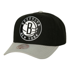 Brooklyn Nets Soul XL Logo Pro Crown Snapback Hat - Black/Gray | Mitchell & Ness cheap