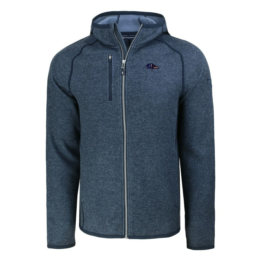 Baltimore Ravens Cutter & Buck Americana Mainsail Full-Zip Hooded Jacket - Heather Navy outlet