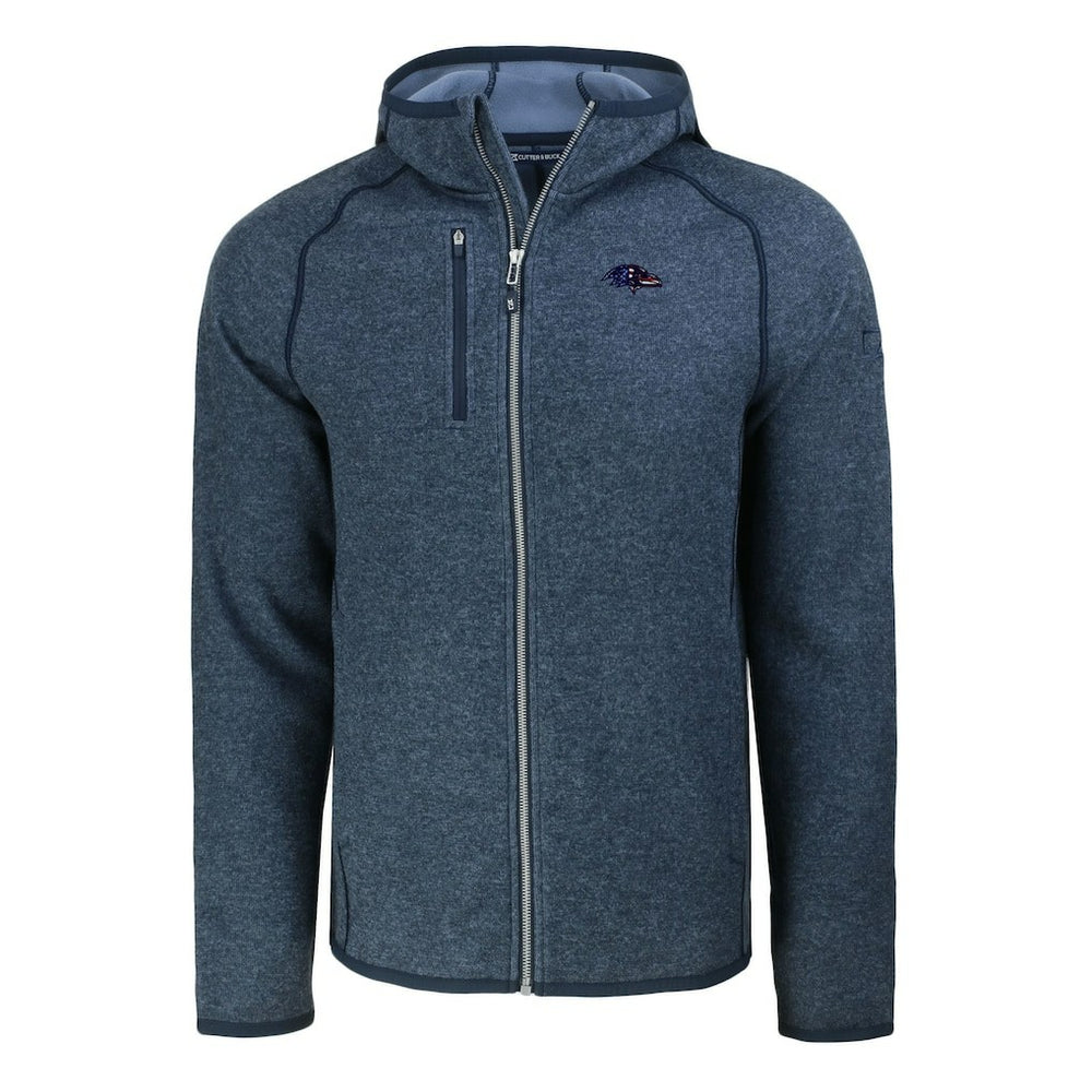 Baltimore Ravens Cutter & Buck Americana Mainsail Full-Zip Hooded Jacket - Heather Navy outlet
