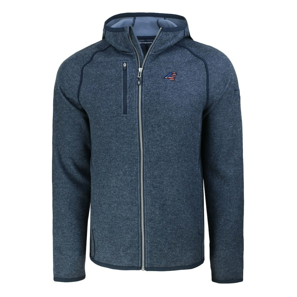 Carolina Panthers Cutter & Buck Americana Mainsail Full-Zip Hooded Jacket - Heather Navy online
