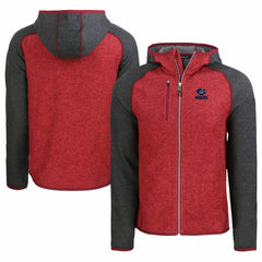 Green Bay Packers Cutter & Buck Americana Mainsail Full-Zip Hooded Jacket - Heather Red/Heather Charcoal on sale