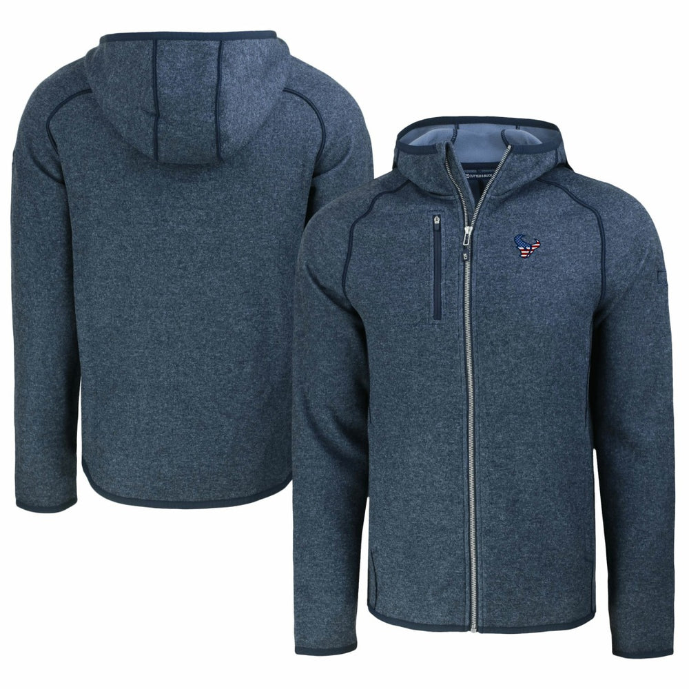 Houston Texans Cutter & Buck Americana Mainsail Full-Zip Hooded Jacket - Heather Navy cheap