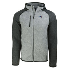 New England Patriots Cutter & Buck Americana Mainsail Full-Zip Hooded Jacket - Heather Gray/Heather Charcoal online