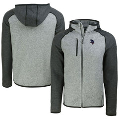 Minnesota Vikings Cutter & Buck Americana Mainsail Full-Zip Hooded Jacket - Heather Gray/Heather Charcoal online