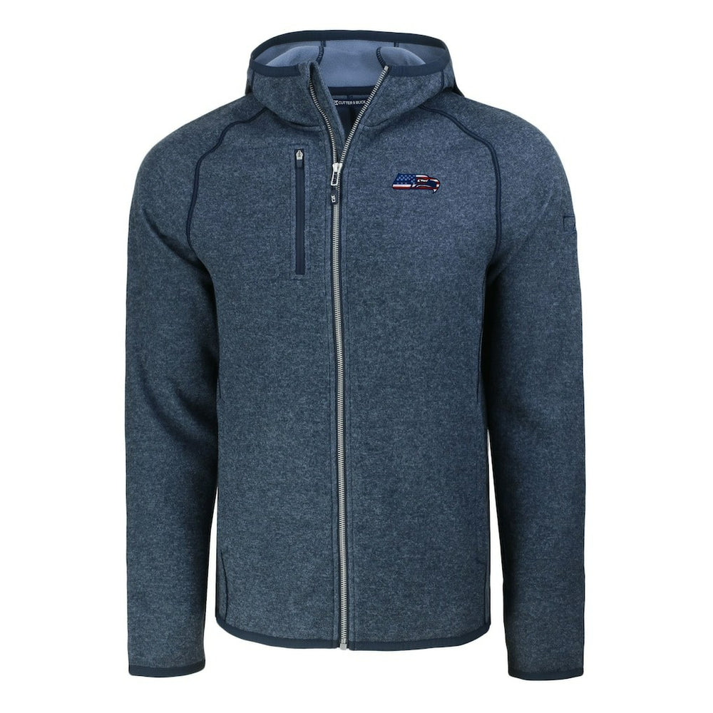 Seattle Seahawks Cutter & Buck Americana Mainsail Full-Zip Hooded Jacket - Heather College Navy cheap