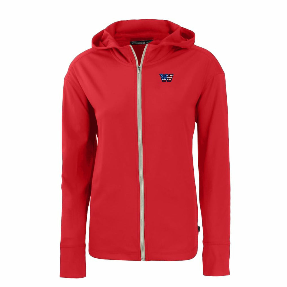Washington Commanders Cutter & Buck Women's Daybreak Eco Recycled Full-Zip Hoodie - Red online