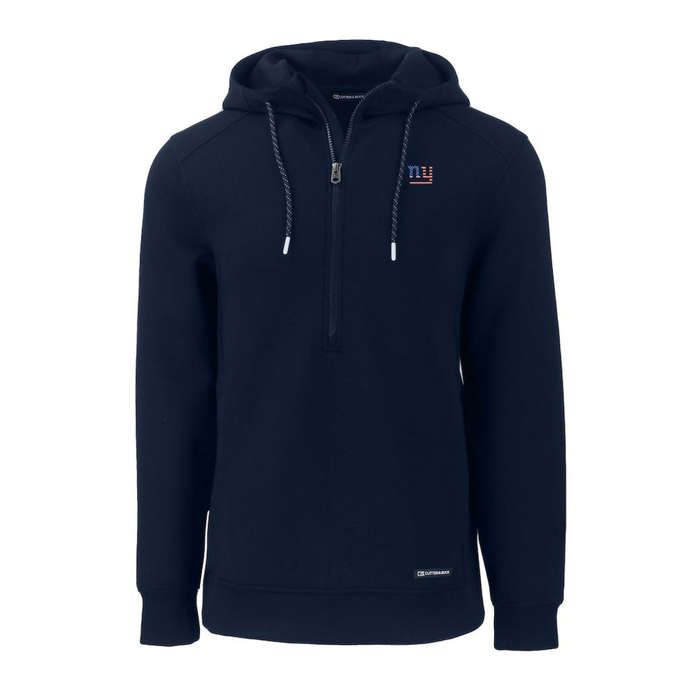 New York Giants Cutter & Buck Americana Roam Eco Half-Zip Recycled Pullover Hoodie - Navy online