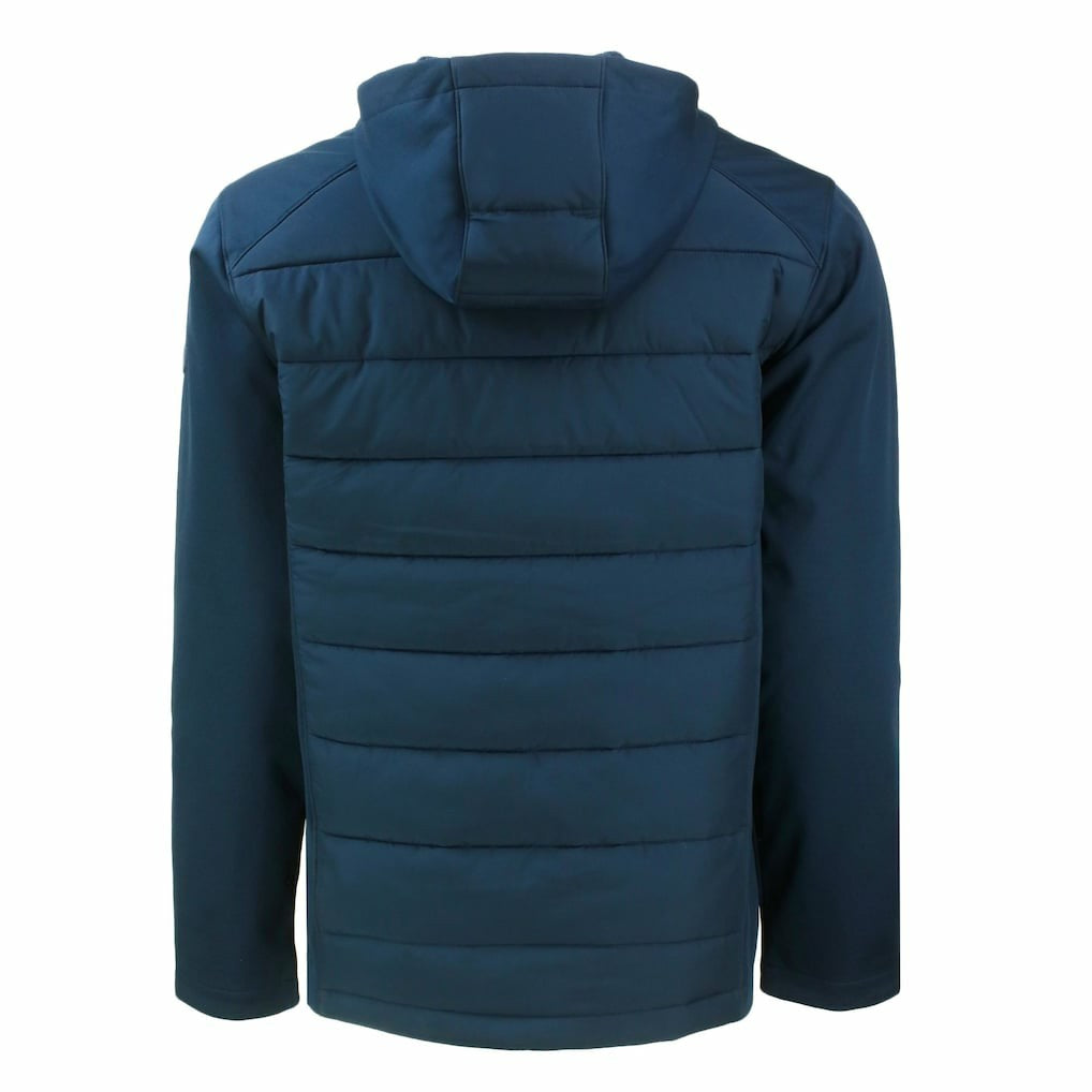 San Francisco 49ers Cutter & Buck Big & Tall Americana Evoke Hybrid Eco Softshell Recycled Full-Zip Hooded Jacket - Navy cheap