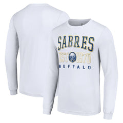 Buffalo Sabres Starter Retro Graphic Long Sleeve Crew T-Shirt White
