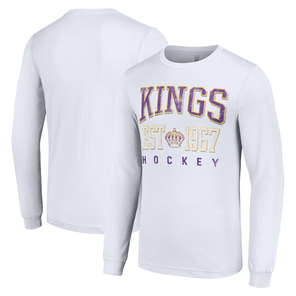 Los Angeles Kings Starter Retro Graphic Long Sleeve Crew T-Shirt White