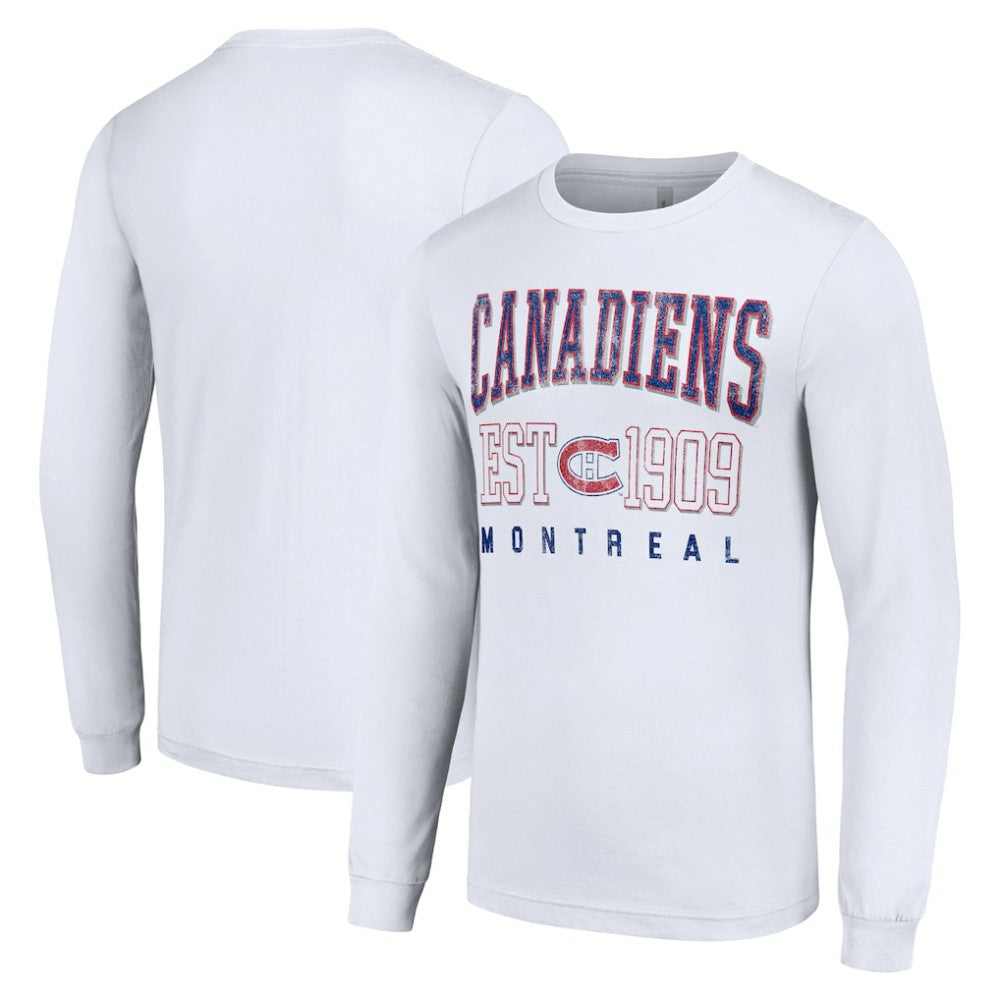 Montreal Canadiens Starter Retro Graphic Long Sleeve Crew T-Shirt White