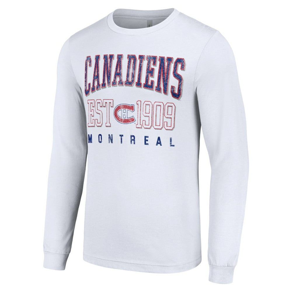 Montreal Canadiens Starter Retro Graphic Long Sleeve Crew T-Shirt White