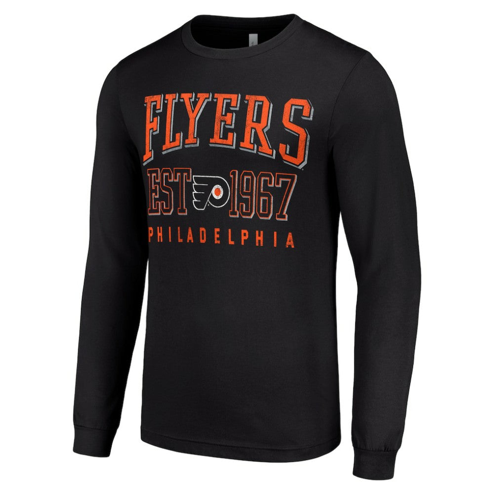 Philadelphia Flyers Starter Retro Graphic Long Sleeve Crew T-Shirt Black