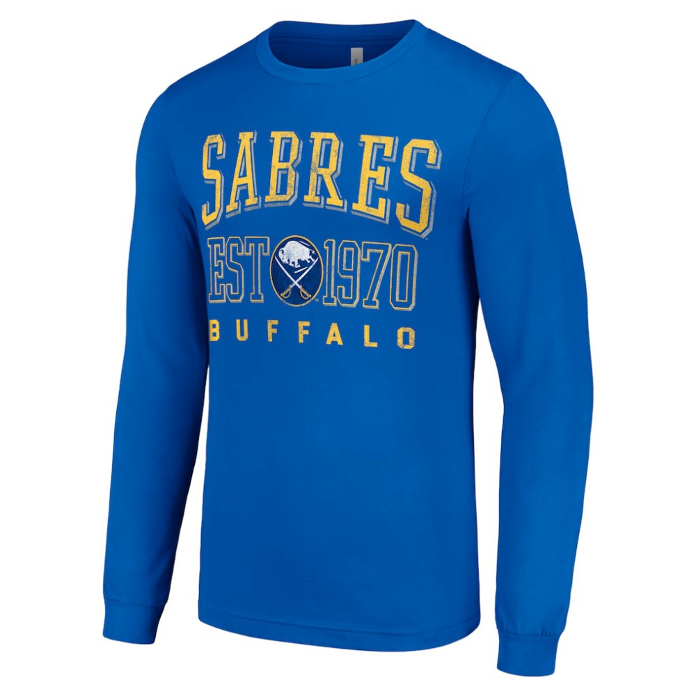 Buffalo Sabres Starter Retro Graphic Long Sleeve Crew T-Shirt Royal