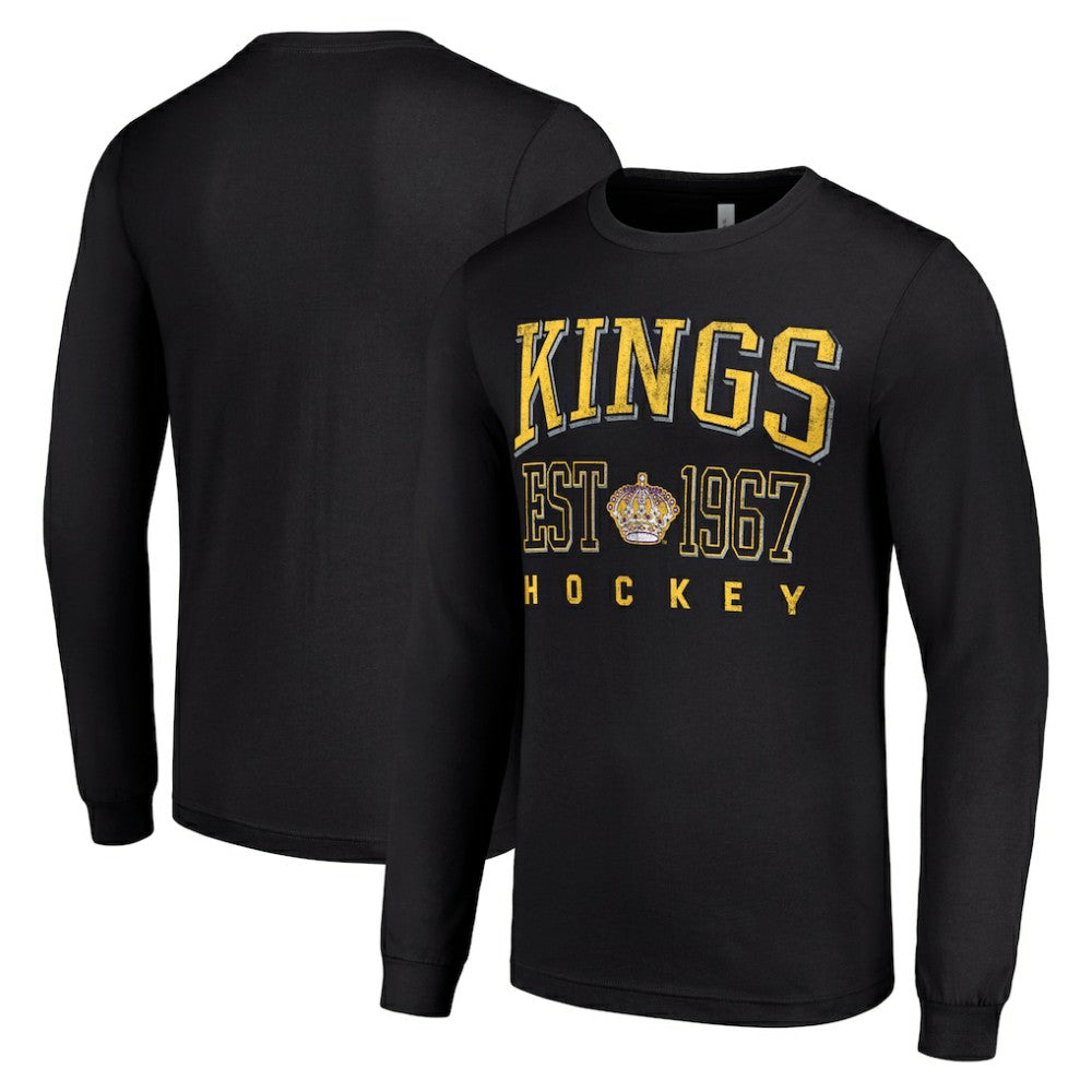 Los Angeles Kings Starter Retro Graphic Long Sleeve Crew T-Shirt Black